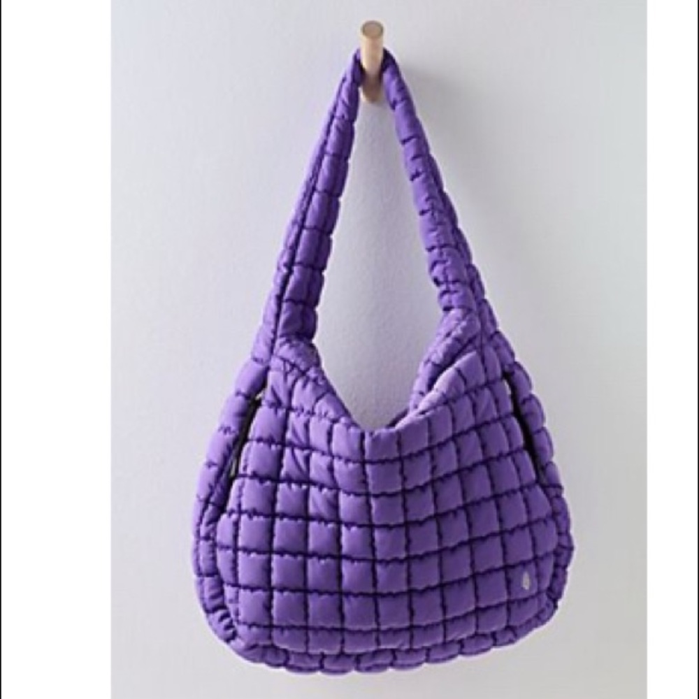Free People Quilted Carryall Vivid Violet